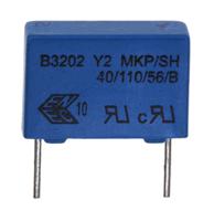 b32021a3103m000 EPCOS B32021 Metallised Polypropylene Film Capacitor, 1.5 kV dc, 300 V ac, ±20%, 10nF, Through Hole