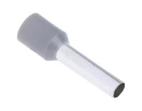 157-1250 RS PRO Insulated Crimp Bootlace Ferrule, 12mm Pin Length, 2.8mm Pin Diameter, 4mm² Wire Size, Grey