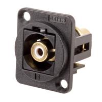 898-7624 RS PRO Black Panel Mount RCA Socket