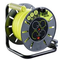 889-2490 RS PRO 25m 4 Socket Type G - British Cable Reel Open Reel, 240 V