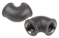 770090104 Georg Fischer Black Malleable Iron Fitting, 90° Elbow, Female BSPP 1/2in to Female BSPP 1/2in