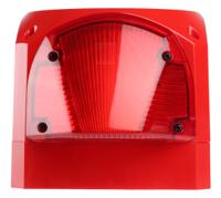 pnc-0062 Klaxon Nexus 110 Series Red Sounder Beacon, 24 → 48 V ac, IP66, Base Mount, 116dB at 1 Metre