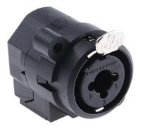 ncj6fi-v Neutrik Chassis Mount XLR Connector, Female, 50 V, 3 Way, Gold over Nickel Plating