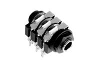 acjs-pc Amphenol Industrial Jack Connector 1/4 in PCB Phone Jack Socket 10A