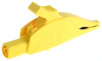 669575-24 Staubli Crocodile Clip 4 mm Connection, Brass Contact, 32A, Yellow