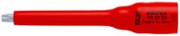 98-29-30 Knipex 3/8 in Drive 3/8in Standard Socket, Torx Bit, TX30, VDE/1000V, 123 mm Overall Length