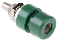 930166104 Hirschmann Test & Measurement Green Female Banana Socket, 4 mm Connector, Solder Termination, 32A, 30 V ac, 60V dc, Tin