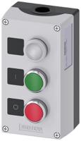 3su1853-0ab00-2ab1 Siemens Control Station Switch, Metal, Green, Red, White, IP66, IP67, IP69