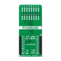 mikroe-4977 MikroElektronika MIKROE-4977, LED Driver 12 Click LED Driver Add On Board for PCA9532 for mikroBUS socket