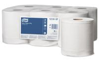 129107 Tork Tork Basic Paper 2 Ply Rolled White Paper Towel, 150.2 m x 180 mm, 2-Ply