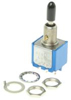 55649avde APEM Toggle Switch, Panel Mount, On-Off-On, DPST, Solder Terminal