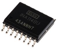 ina114bu INA114BU Texas Instruments, Instrumentation Amplifier, 50μV Offset 1MHz, 16-Pin SOIC
