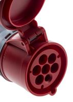 3133247-7 Scame, Optima Seven IP44 Red Cable Mount 6P + E Industrial Power Socket, Rated At 32A, 415 V