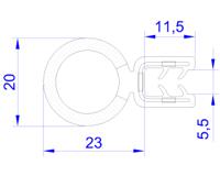 175-2564 RS PRO Black EPDM  Edging Strip, 20m