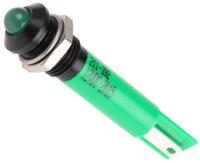 211-392 RS PRO Green Panel Mount Indicator, 12V dc, 8mm Mounting Hole Size, Solder Tab Termination