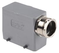 1295460070102400 EPIC H-BE Heavy Duty Power Connector Hood, 16 Contacts, PG29 Thread