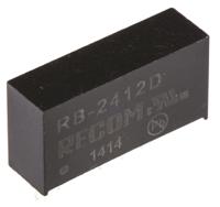 rb-2412d Recom RB DC-DC Converter, ±12V dc/ ±42mA Output, 21.6 → 26.4 V dc Input, 1W, Through Hole, +85°C Max Temp -40°C