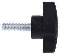 478-444 RS PRO Black Wing Clamping Knob, M6, Threaded Stud