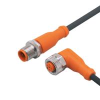 evc049 ifm electronic Straight Male 1 way M12 to Right Angle Female 1 way M12 Actuator/Sensor Cable, 5m