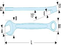 44034sls Facom 440 Series Combination Spanner, 34mm, Metric, Double Ended, 390 mm Overall
