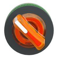 zb5fk1253 Schneider Electric Harmony Series 2 Position Selector Switch Head, 30mm Cutout, Orange Handle