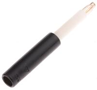 240100-21 Staubli Black, Male to Female Test Connector Adapter With Brass contacts and Silver Plated - Socket Size: 4mm