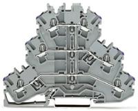 2002-3208 WAGO  TOPJOB S, 2002 Series Grey, 2.5mm², Triple-Level, Push-In Cage Clamp Termination, ATEX, IECEx