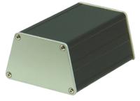 24814008 nVent SCHROFF minipac Series Black Aluminium Enclosure, IP40, Natural Lid, 100 x 47.5 x 75.6mm