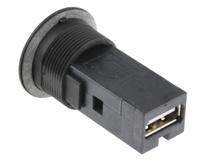 09454521903 HARTING Straight, Panel Mount, Socket- Single Port Type A to A 2.0 USB Connector