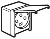0-558-75 Legrand Plexo Grey 1 Gang Plug Socket, 32A, Outdoor Use