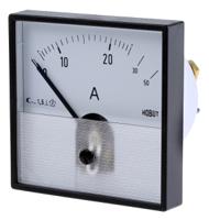 pd72mis25a21-001 HOBUT Analogue Panel Ammeter 0/25/50A Direct Connected AC, 72mm x 72mm Moving Iron