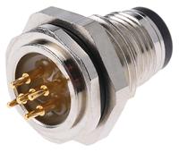 1200840031 Brad from Molex Circular Connector, 5 Contacts, PCB, M12 Connector, Plug, Male, IP69K, Ultra-Lock Series