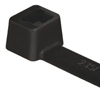 111-05460-t80l-pa66w-bk HellermannTyton Cable Tie, Inside Serrated, 390mm x 4.7 mm, Black Polyamide 6.6 (PA66), Pk-100