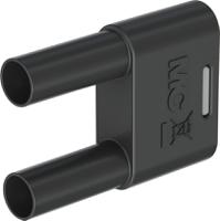 664012-21 Staubli Black Plug 4 mm Test Plug & Socket, 32A, 1kV, Nickel Plating
