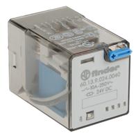 601390240040 Finder Plug In Power Relay, 24V dc Coil, 10A Switching Current, 3PDT