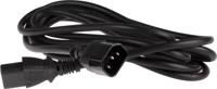 123-0961 RS PRO Straight IEC C13 Socket to Straight IEC C14 Plug Power Cord, 3m
