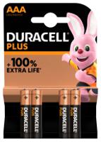 aaa-pwr-p4-rs Duracell Plus Power Alkaline AAA Batteries 1.5V