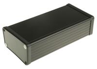 1455k1602bk Hammond 1455 Series Black Aluminium Enclosure, IP54, Black Lid, 160 x 78 x 43mm