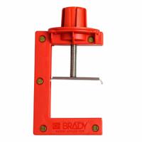 large-butterfly-lockout Brady Red 4-Lock Nylon Butterfly Valve Lockout, 7.14mm Shackle, 98.6mm Attachment