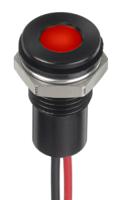 132-9153 RS PRO Red Panel Mount Indicator, 24V dc, 8mm Mounting Hole Size, Lead Wires Termination, IP67