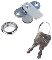 5611582 Euro-Locks a Lowe & Fletcher group Company Tambour Lock, 4mm Panel-to-Tongue, 17mm Cutout, Key Unlock