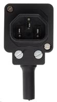 px0685 Bulgin C14 Right Angle Cable Mount IEC Connector Male, 10A, 250 V