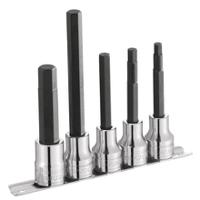st41 Facom 5-Piece Metric 1/2 in Bit Socket Set, 6 point