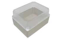 rp1385c Hammond RP Series Light Grey ABS General Purpose Enclosure, IP65, Clear Lid, 186 x 146 x 110mm