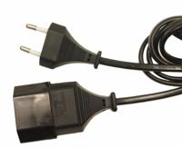 279-6313 RS PRO Straight Type C Euro Plug to Straight 2 Pin Euro Socket Socket Power Cord, 3m