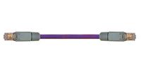 ri9296-2m IgusRI9296, 2m Cat5, Purple RJ45 to Male RJ45 Male, STP Shielded, Terminated PUR Sheath
