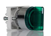 265-7652 RS PRO Knob Selector Switch - (1NC/1NO) 30mm Cutout Diameter, Illuminated 2 Positions