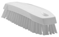 35875 Vikan Medium Bristle White Scrubbing Brush, 20mm bristle length, Polyester bristle material