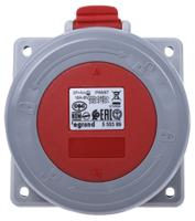 5-553-89 Legrand, P17 Tempra Pro IP66, IP67 Red Panel Mount 3P + N + E Industrial Power Socket, Rated At 16A, 415 V