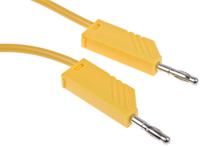 934062103 Hirschmann Test & Measurement Test lead, 16A, 60V dc, Yellow, 1m Lead Length